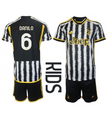 Juventus Danilo Luiz #6 Hemmaställ Barn 2023-24 Kortärmad (+ Korta byxor)